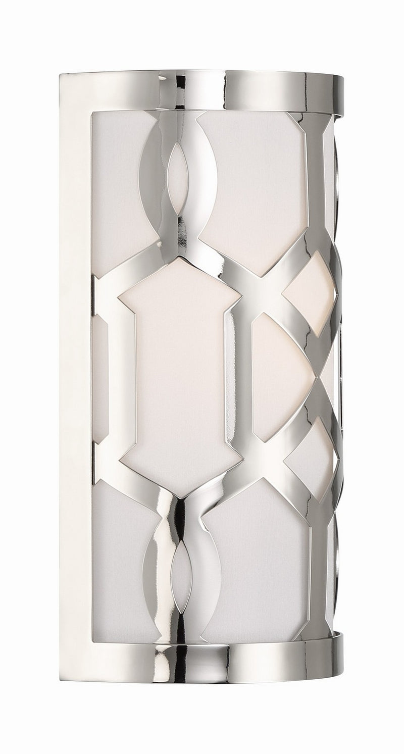 Crystorama 2262-PN One Light Wall Sconce, Polished Nickel