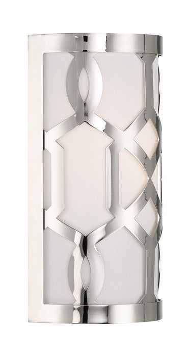 Crystorama 2262-PN One Light Wall Sconce, Polished Nickel