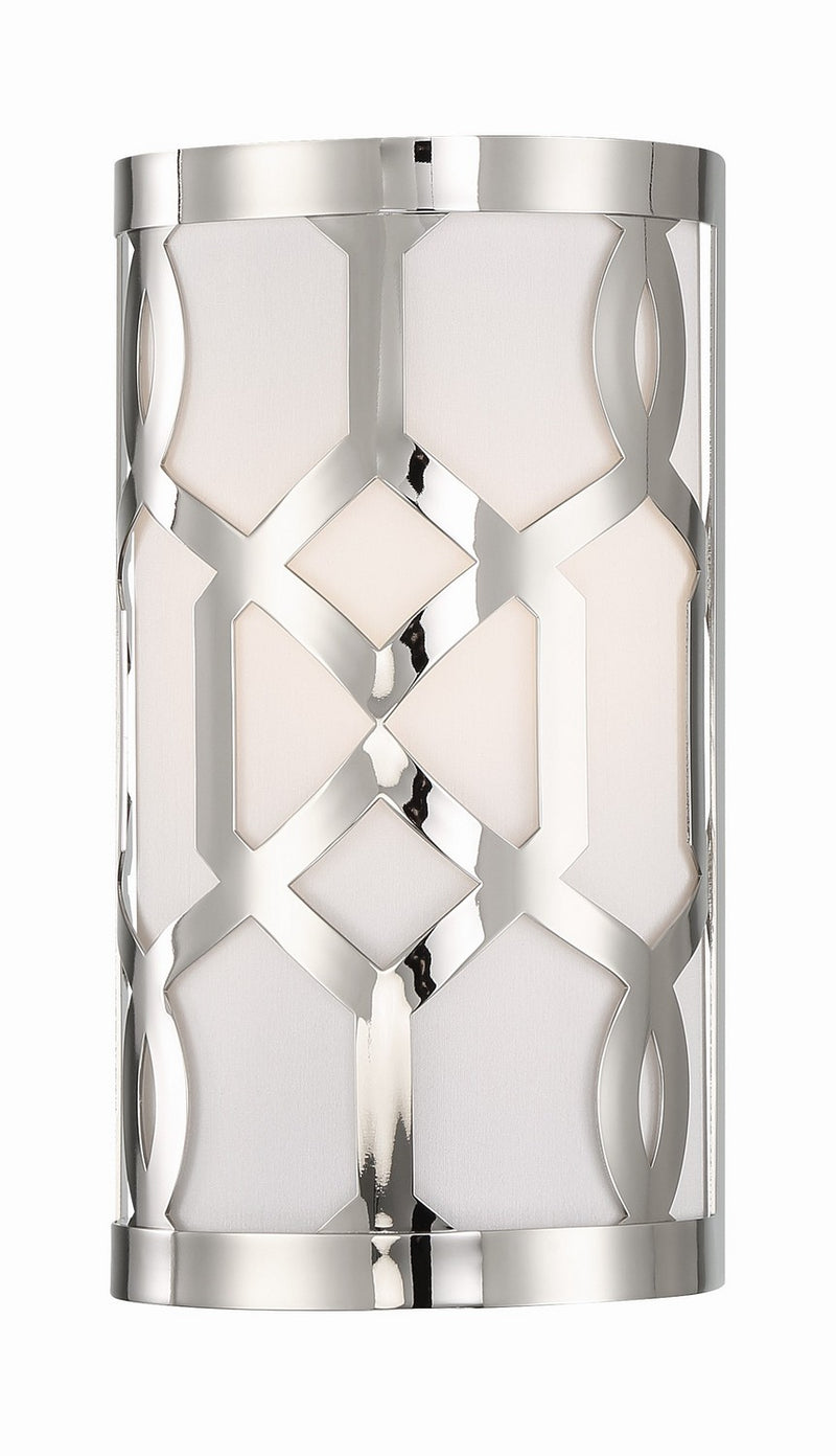 Crystorama 2262-PN One Light Wall Sconce, Polished Nickel