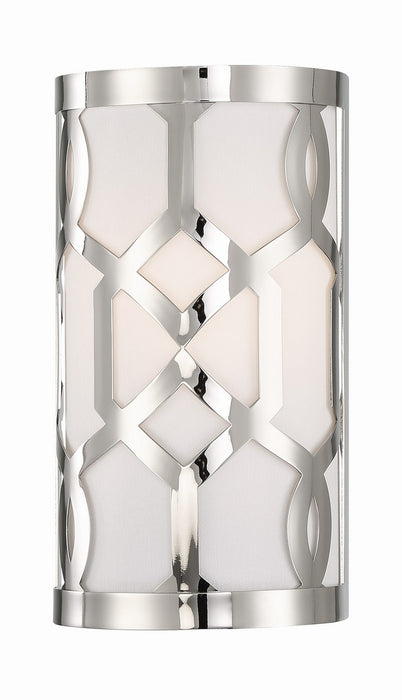 Crystorama 2262-PN One Light Wall Sconce, Polished Nickel
