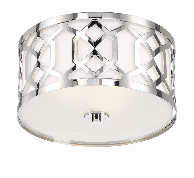 Crystorama 2263-PN Three Light Flush Mount, Polished Nickel