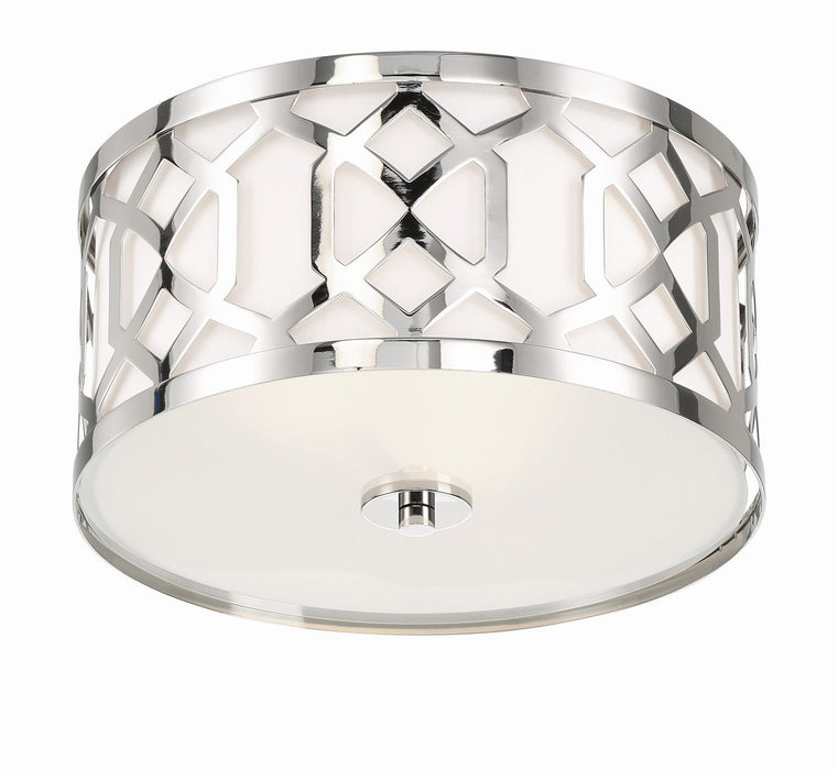 Crystorama 2263-PN Three Light Flush Mount, Polished Nickel