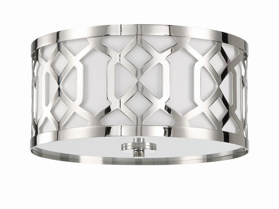 Crystorama 2263-PN Three Light Flush Mount, Polished Nickel