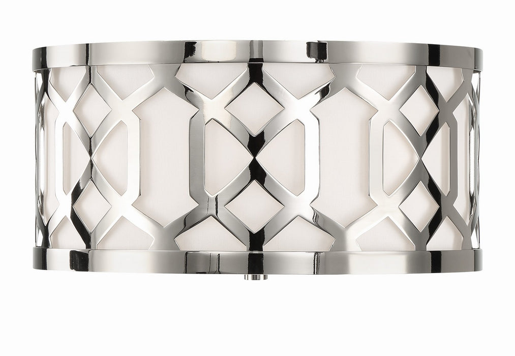 Crystorama 2263-PN Three Light Flush Mount, Polished Nickel