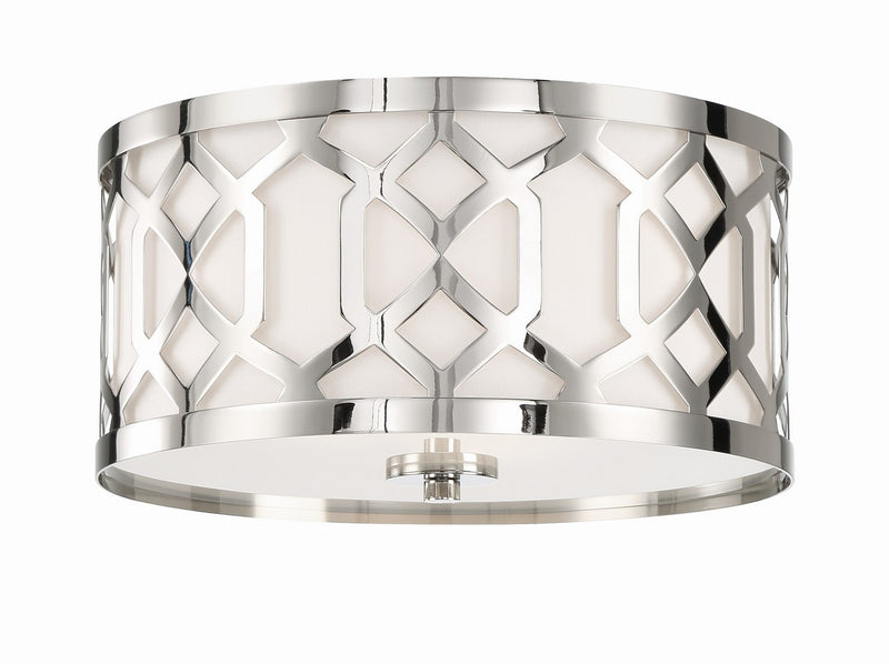 Crystorama 2263-PN Three Light Flush Mount, Polished Nickel
