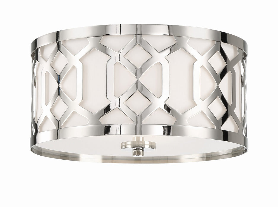 Crystorama 2263-PN Three Light Flush Mount, Polished Nickel