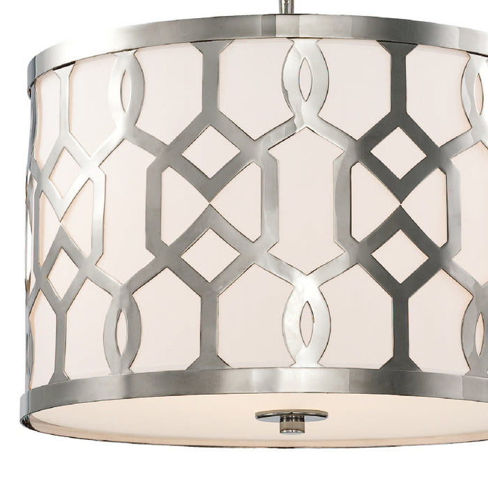 Crystorama 2265-PN Three Light Chandelier, Polished Nickel