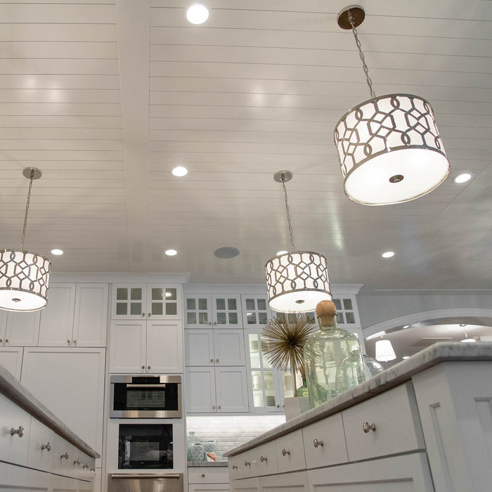 Crystorama 2265-PN Three Light Chandelier, Polished Nickel