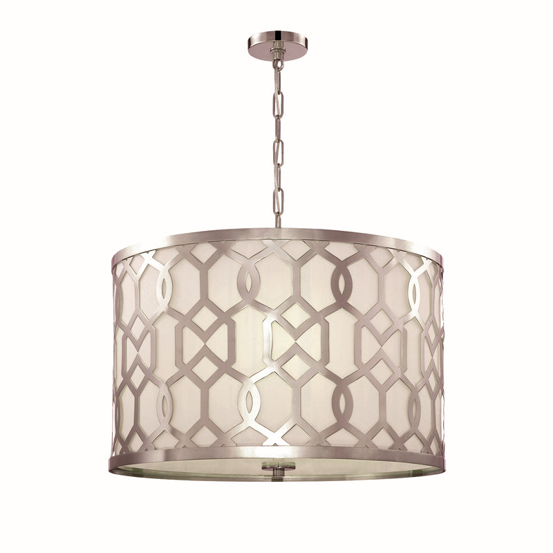 Crystorama 2266-PN Five Light Chandelier, Polished Nickel