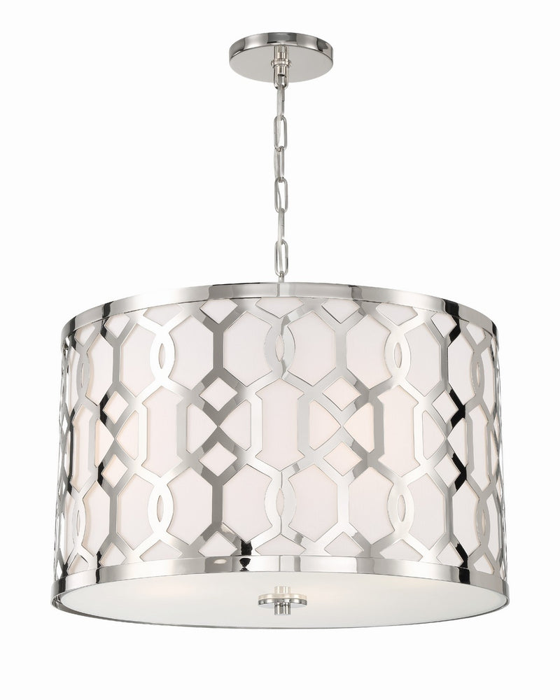 Crystorama 2266-PN Five Light Chandelier, Polished Nickel