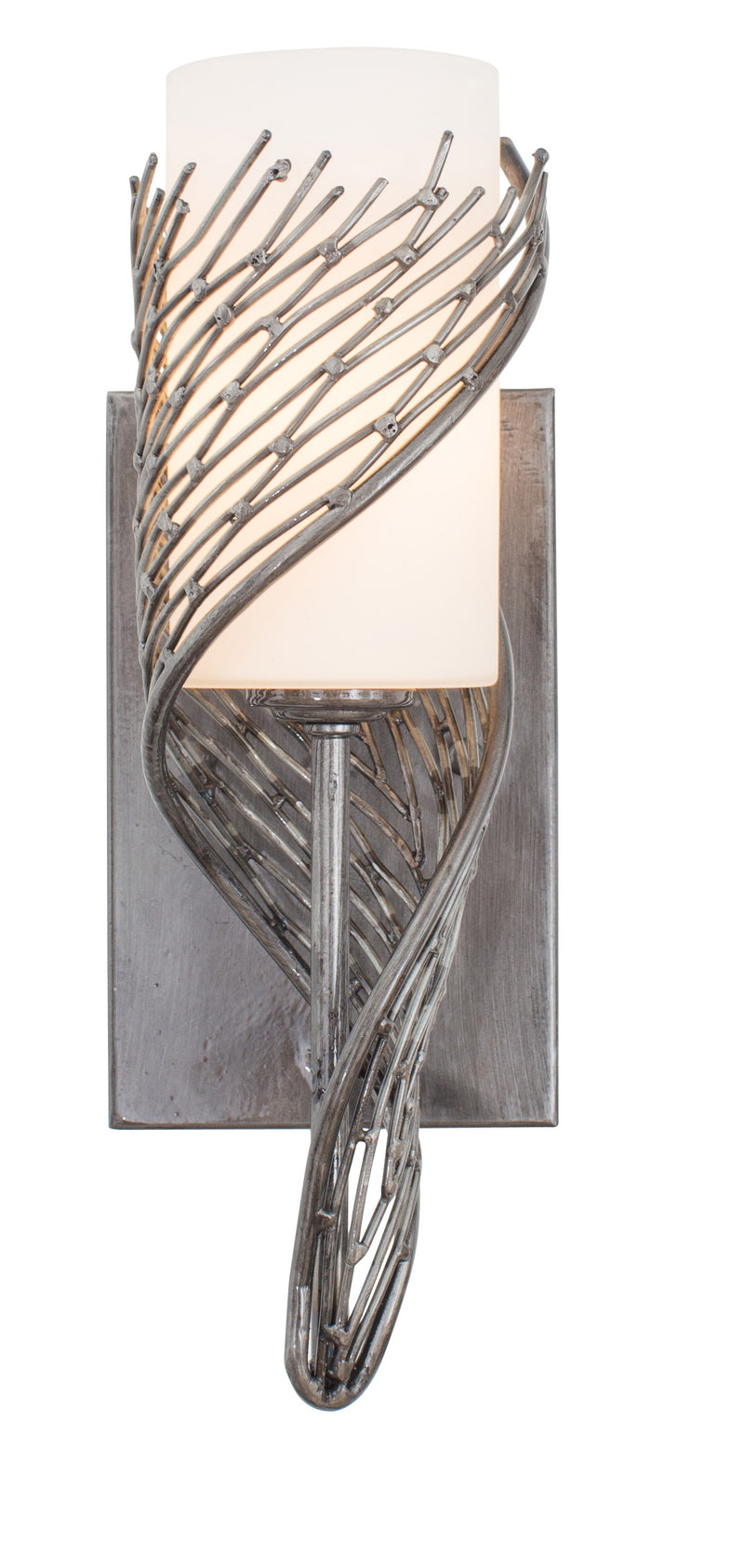 Varaluz 240K01SL One Light Wall Sconce, Steel