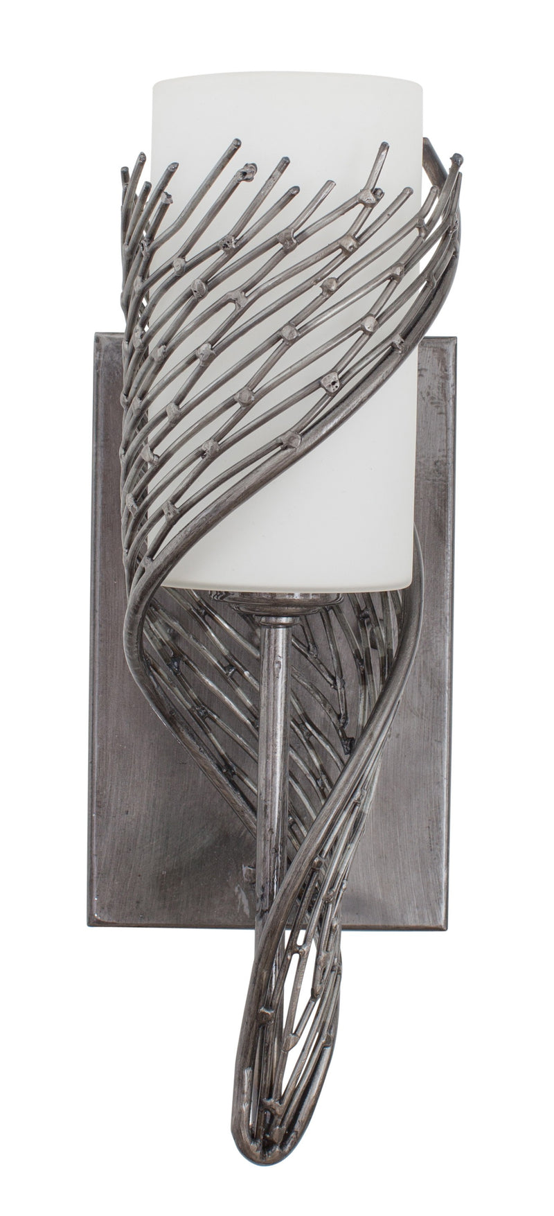 Varaluz 240K01SL One Light Wall Sconce, Steel