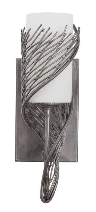 Varaluz 240K01SL One Light Wall Sconce, Steel