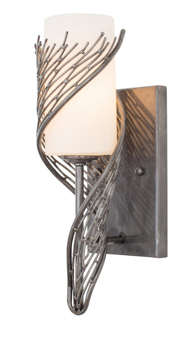 Varaluz 240K01SL One Light Wall Sconce, Steel