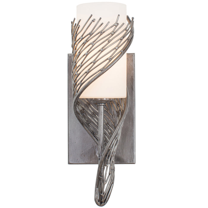 Varaluz 240K01SL One Light Wall Sconce, Steel