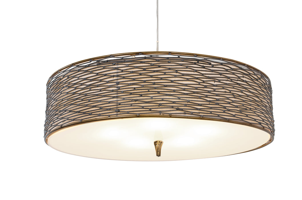 Varaluz 247P05HO Five Light Pendant, Hammered Ore