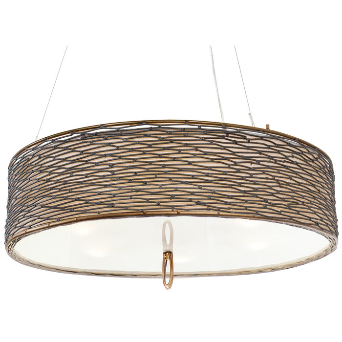 Varaluz 247P05HO Five Light Pendant, Hammered Ore