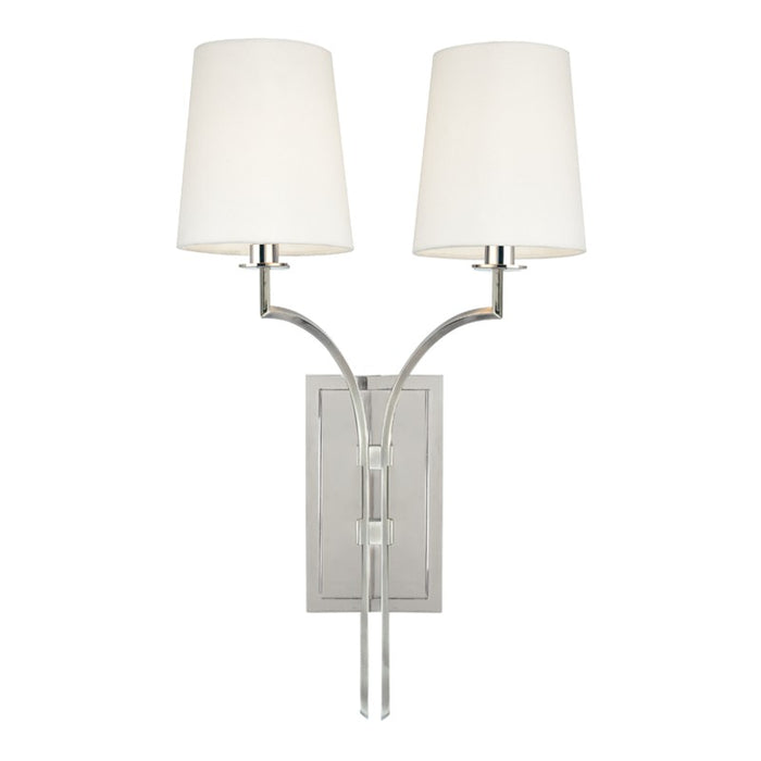 Hudson Valley 3112-PN Two Light Wall Sconce, Polished Nickel