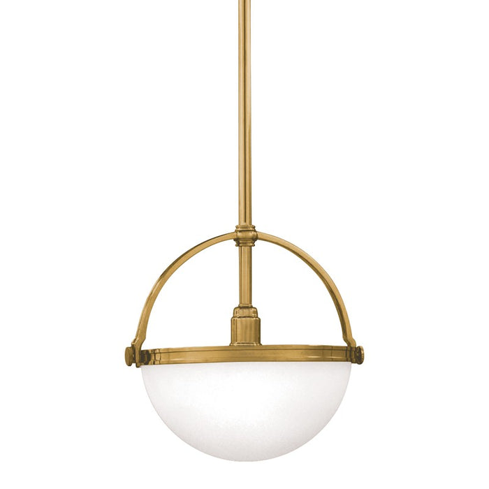 Hudson Valley 3312-AGB One Light Pendant, Aged Brass
