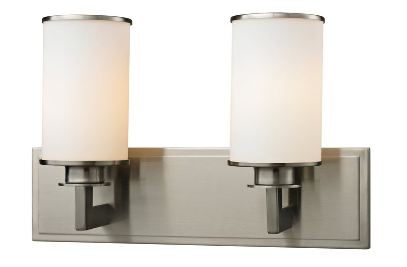 Z-Lite 412-2V Two Light Vanity, Brushed Nickel