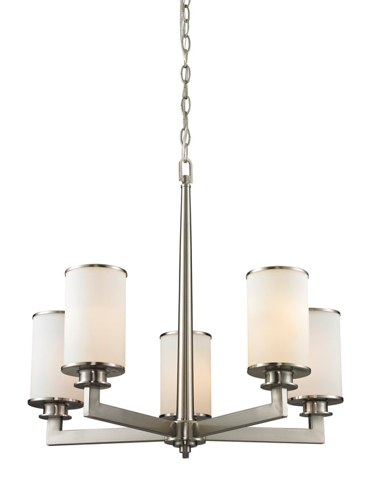 Z-Lite 412-5 Five Light Chandelier, Brushed Nickel