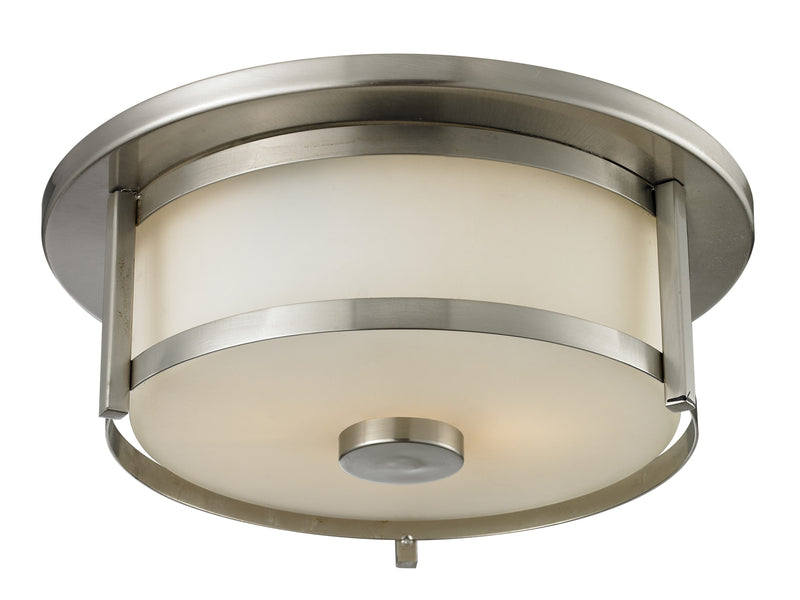 Z-Lite 412F11 Two Light Flush Mount, Brushed Nickel