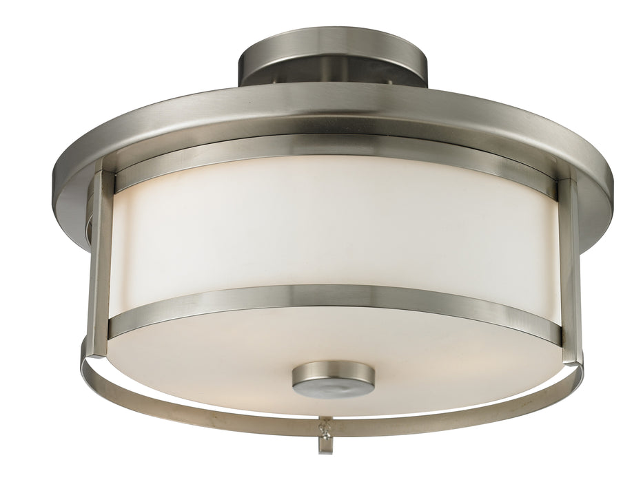 Z-Lite 412SF14 Two Light Semi Flush Mount, Brushed Nickel