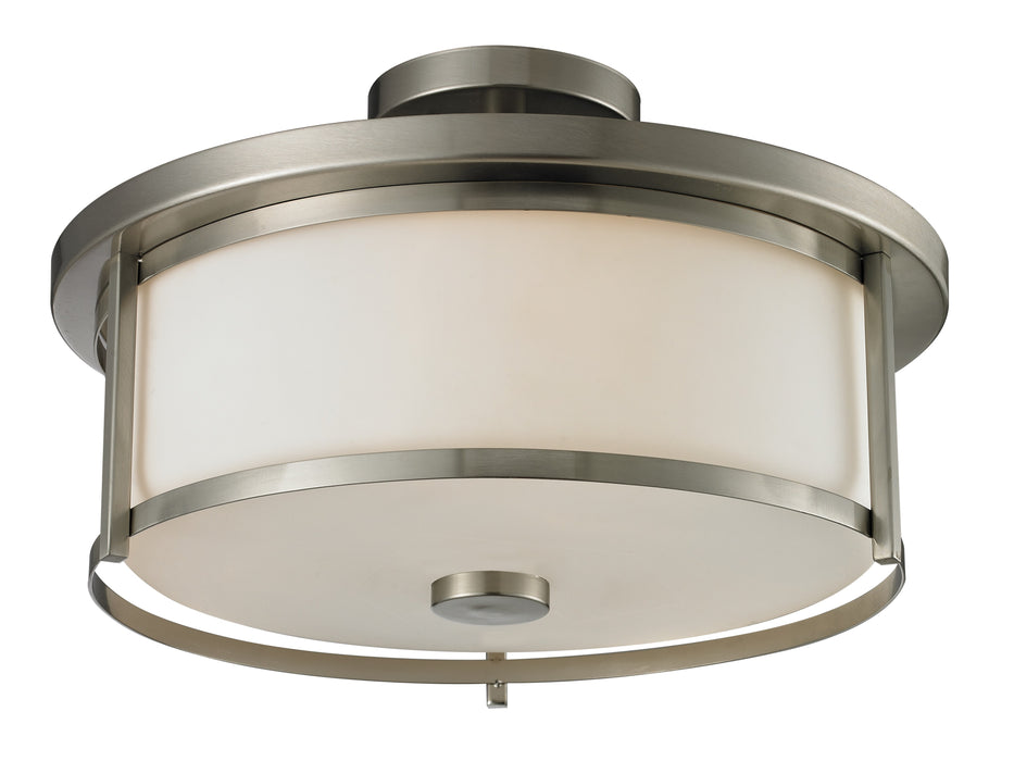 Z-Lite 412SF16 Three Light Semi Flush Mount, Brushed Nickel