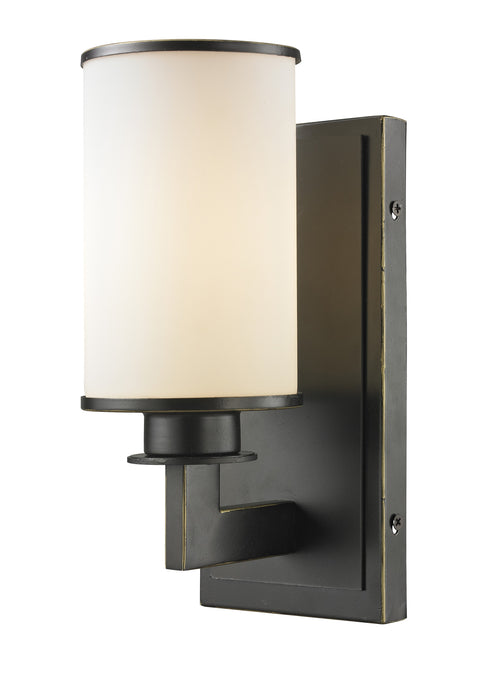 Z-Lite 413-1S One Light Wall Sconce, Olde Bronze