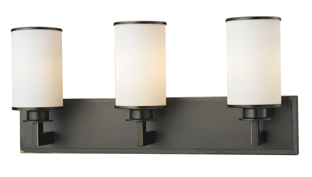 Z-Lite 413-3V Three Light Vanity, Olde Bronze