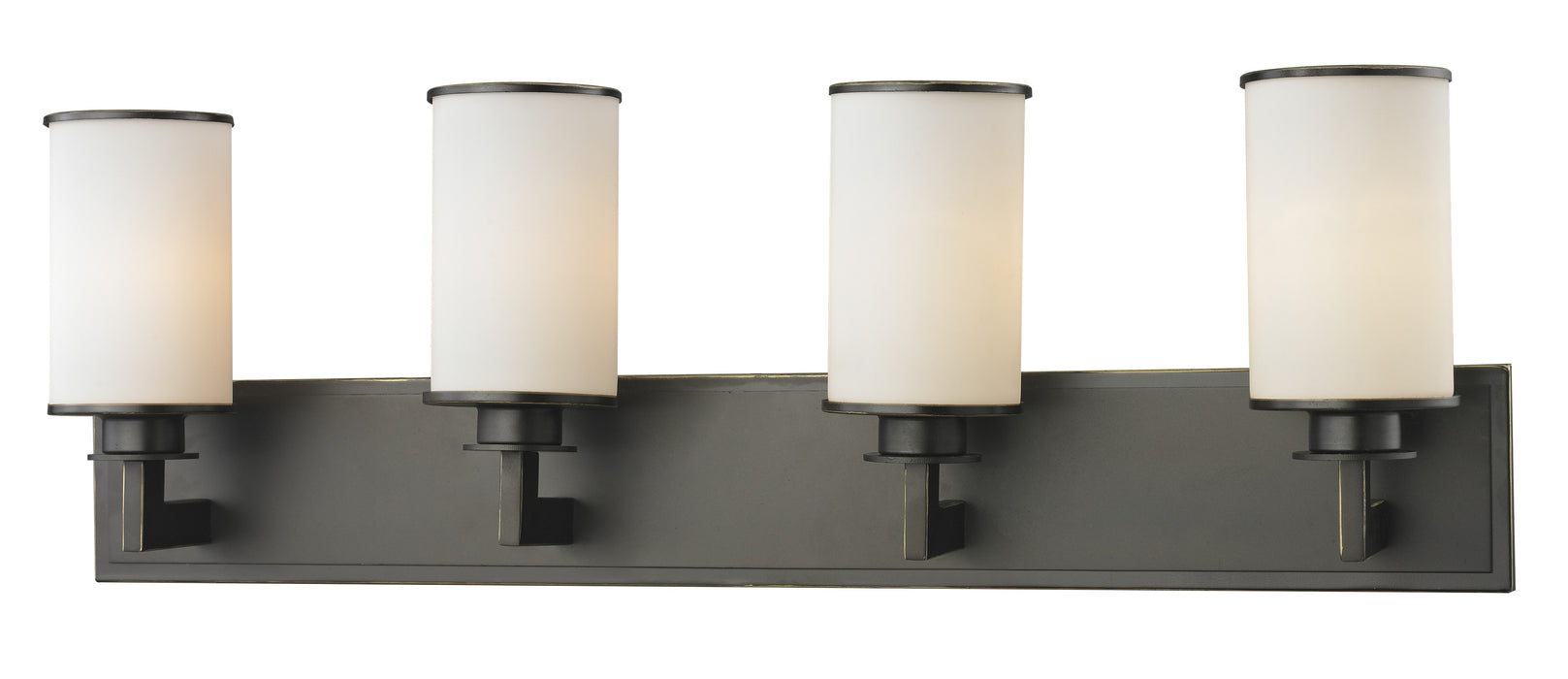 Z-Lite 413-4V Four Light Vanity, Olde Bronze