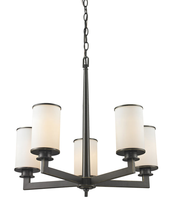 Z-Lite 413-5 Five Light Chandelier, Olde Bronze