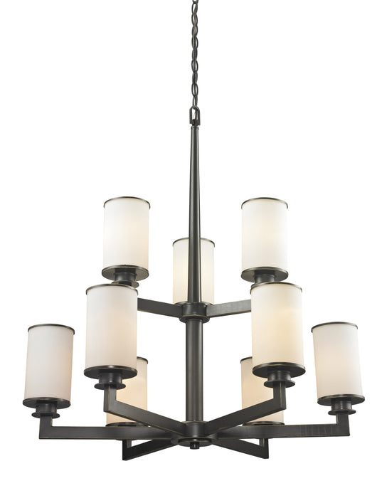 Z-Lite 413-9 Nine Light Chandelier, Olde Bronze