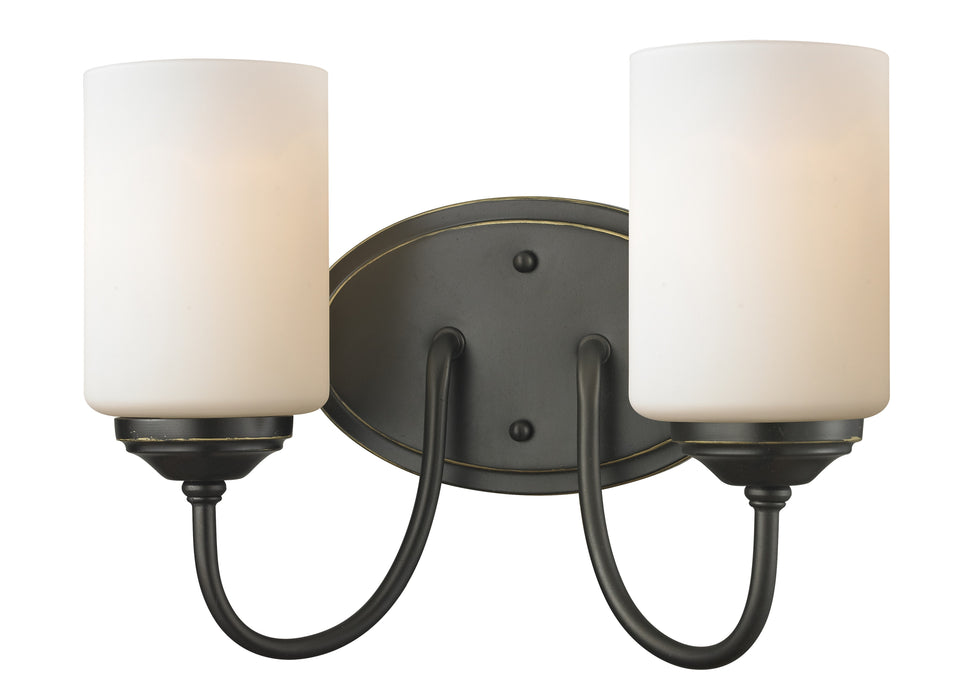 Z-Lite 414-2V Two Light Vanity, Olde Bronze