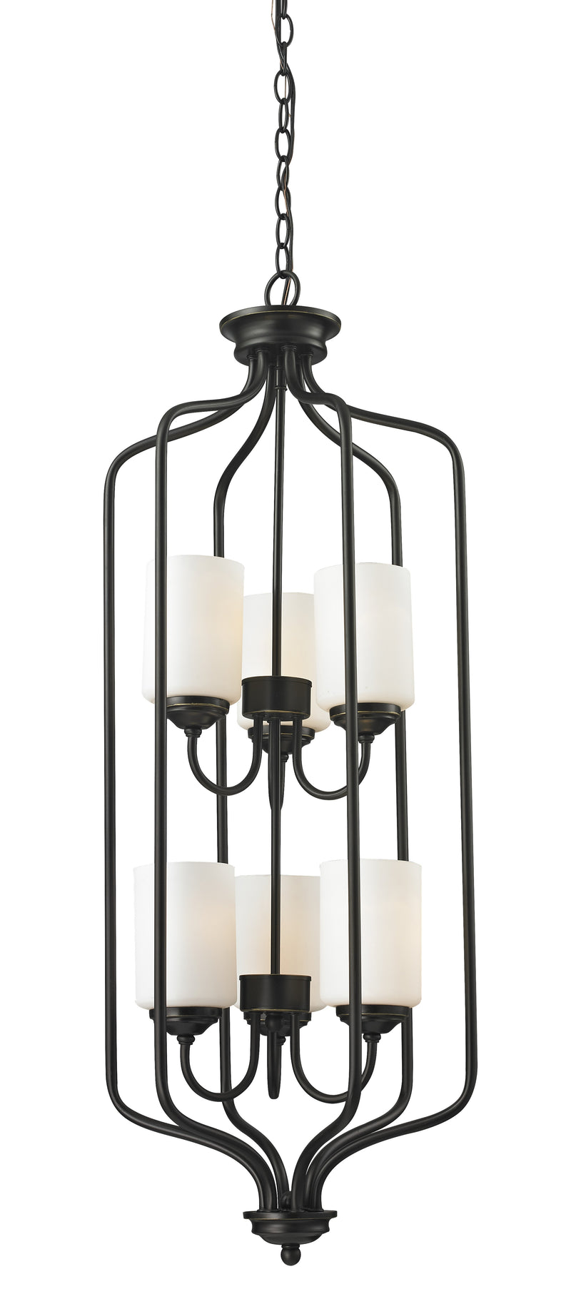 Z-Lite 414-40 Six Light Chandelier, Olde Bronze