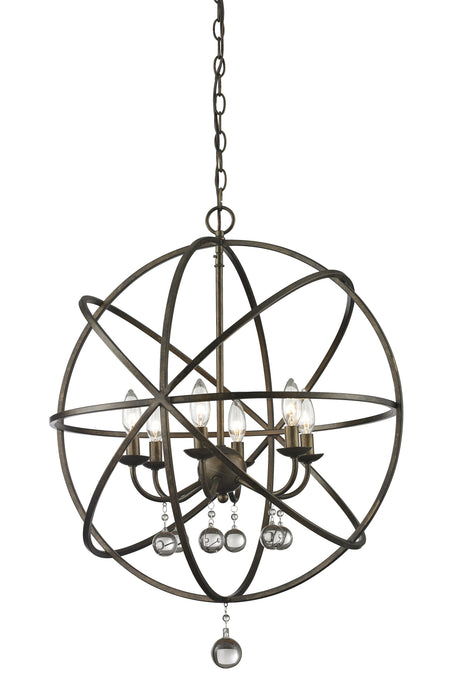 Z-Lite 416-24 Six Light Chandelier, Golden Bronze