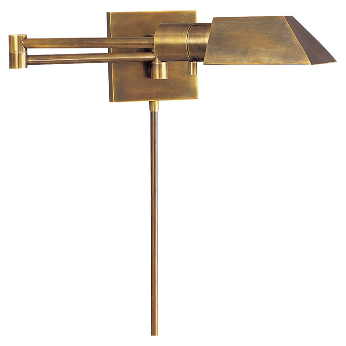 Visual Comfort Signature 82034 HAB One Light Swing Arm Wall Lamp, Hand-Rubbed Antique Brass