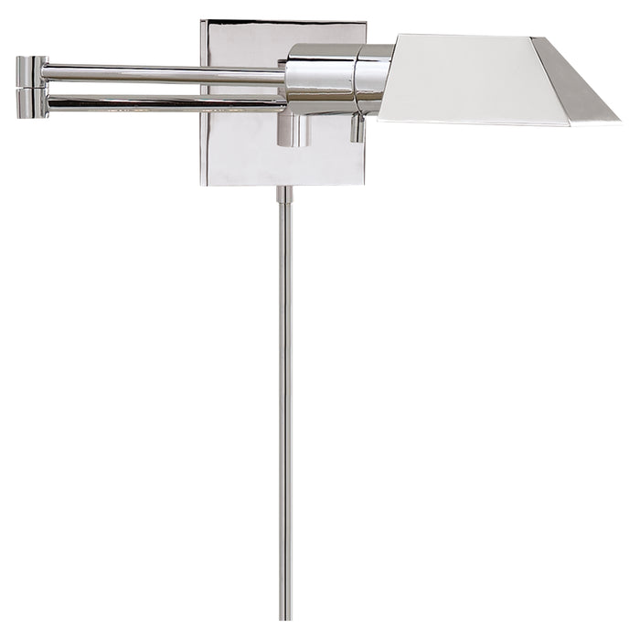 Visual Comfort Signature 82034 PN One Light Swing Arm Wall Lamp, Polished Nickel