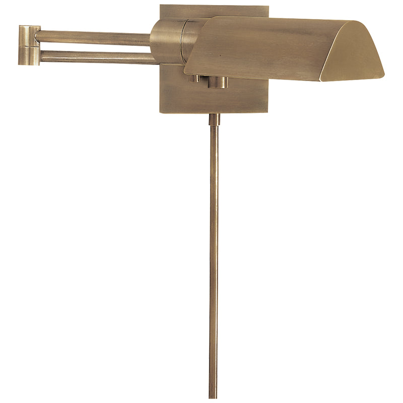 Visual Comfort Signature 92025 AN One Light Swing Arm Wall Lamp, Antique Nickel