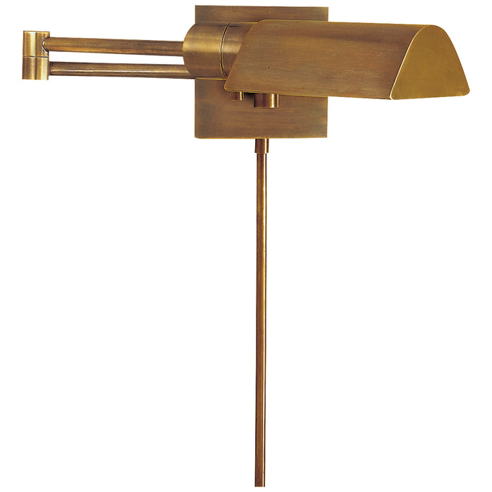 Visual Comfort Signature 92025 HAB One Light Swing Arm Wall Lamp, Hand-Rubbed Antique Brass
