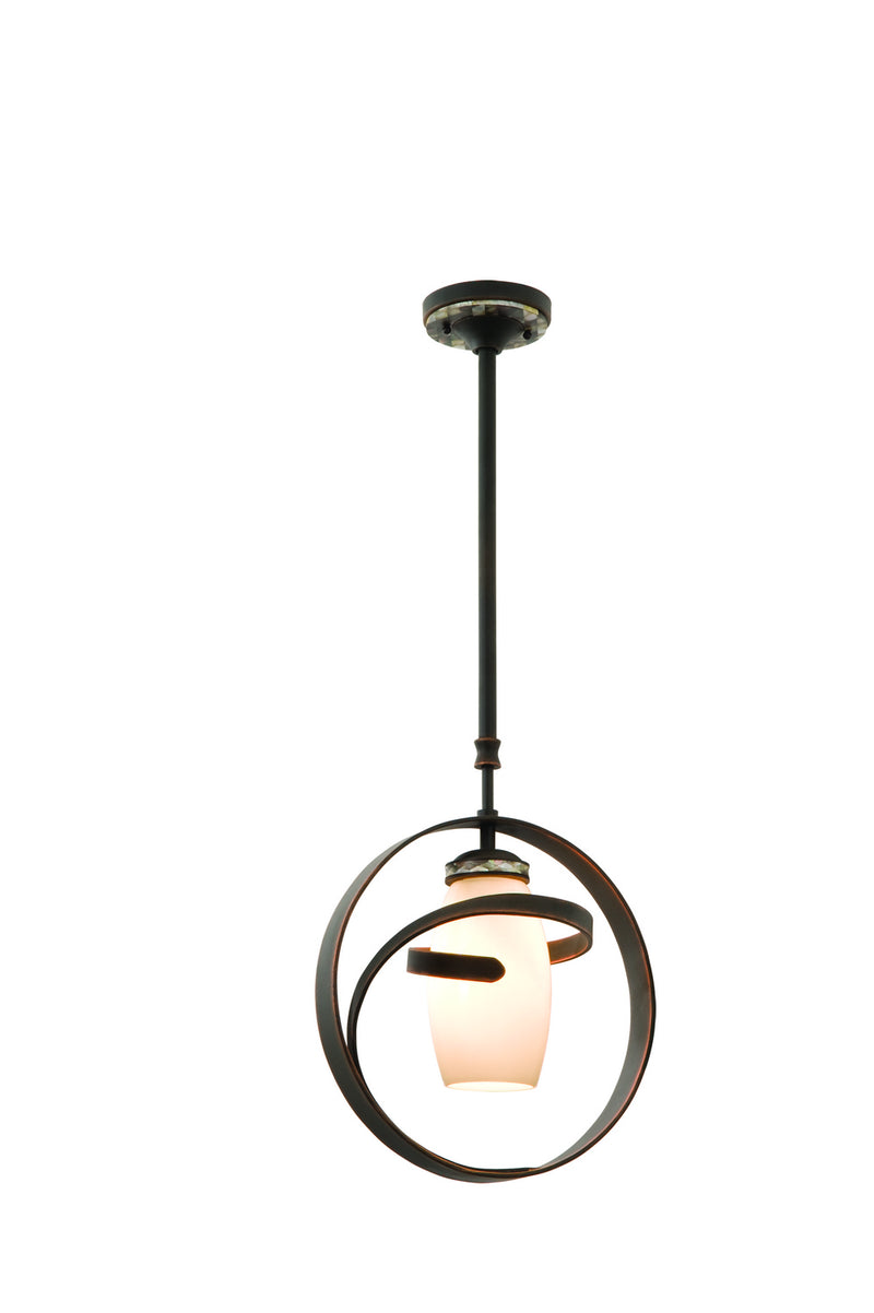 Kalco 6017AC/PEARL One Light Mini Pendant, Antique Copper