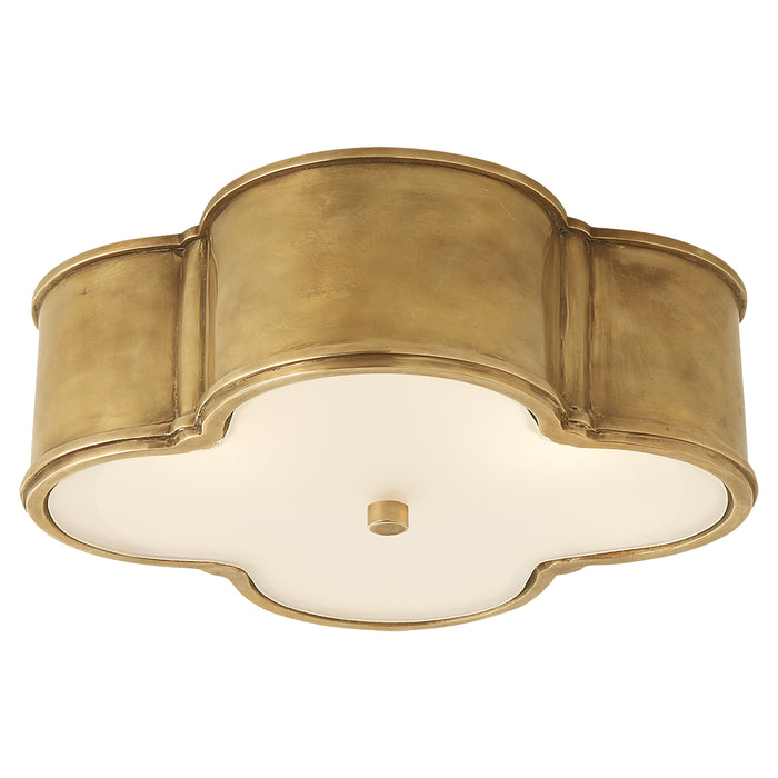 Visual Comfort Signature AH 4015NB-FG Three Light Flush Mount, Natural Brass