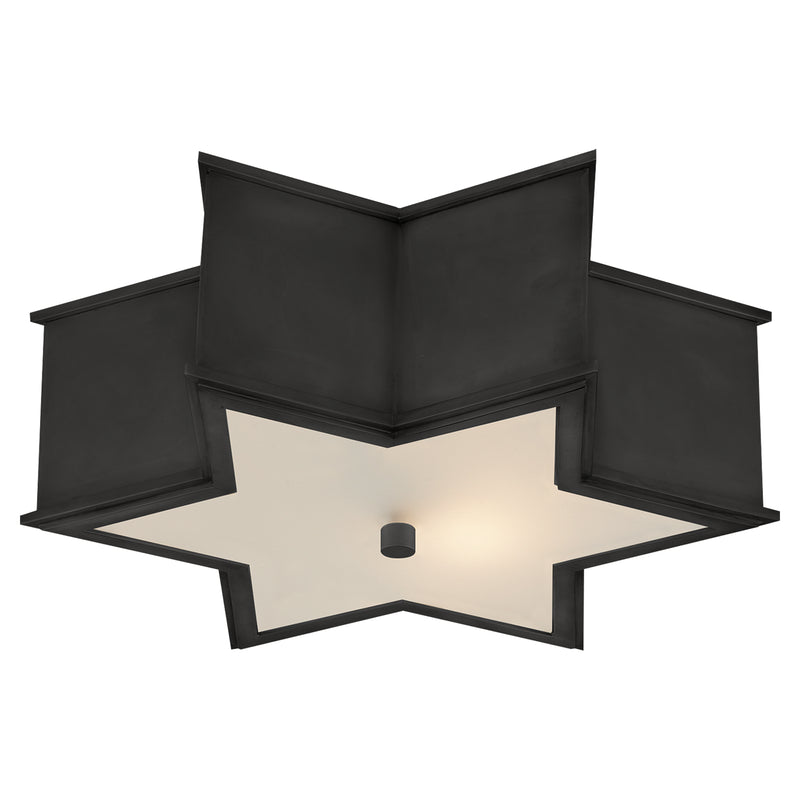 Visual Comfort Signature AH 4017GM-FG Three Light Flush Mount, Gun Metal