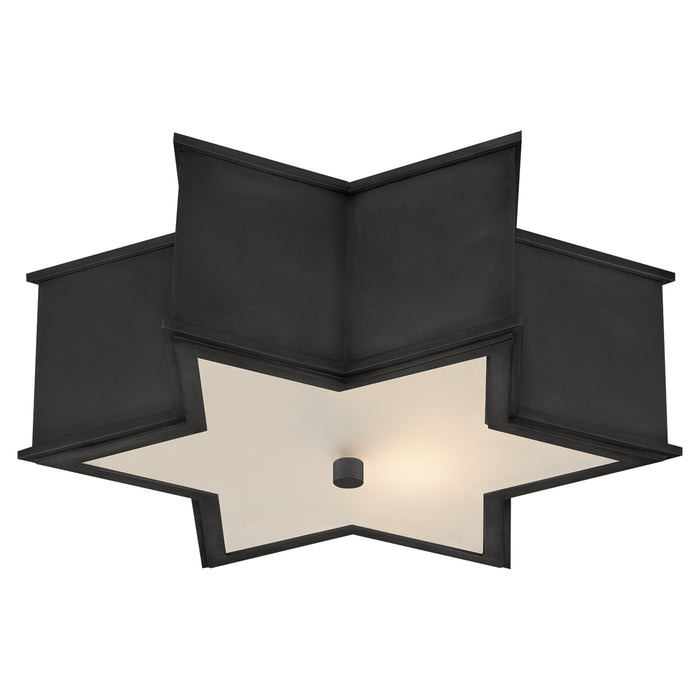 Visual Comfort Signature AH 4017GM-FG Three Light Flush Mount, Gun Metal
