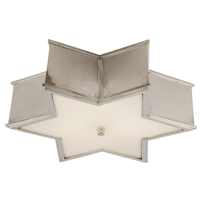 Visual Comfort Signature AH 4017PN-FG Three Light Flush Mount, Polished Nickel