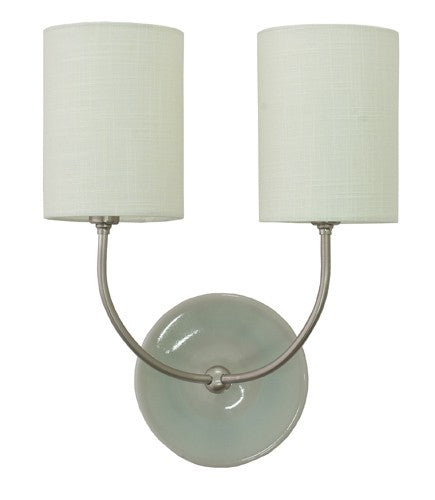 House of Troy GS775-2-SNGG Two Light Wall Lamp, Gray Gloss and Satin Nickel
