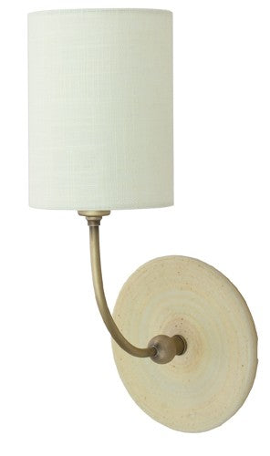 House of Troy GS775-ABOT One Light Wall Sconce, Oatmeal and Antique Brass