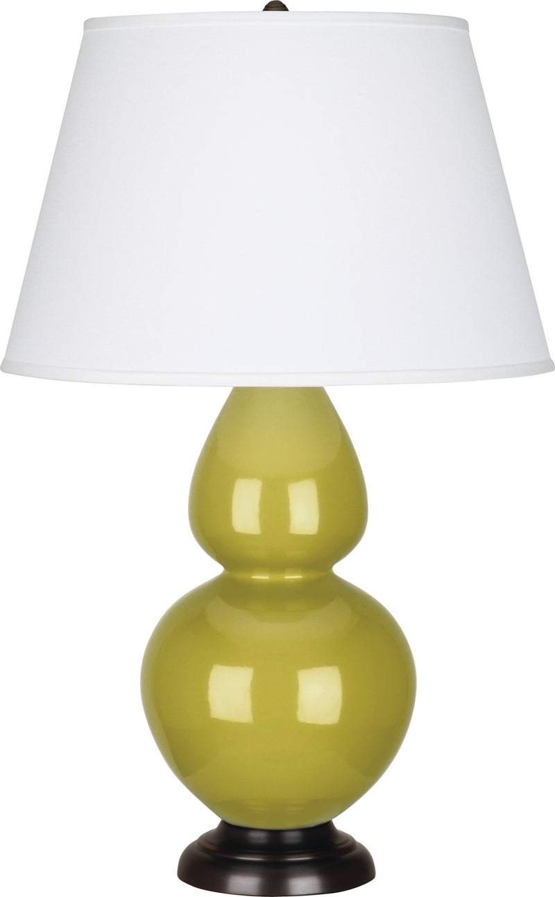 Robert Abbey CI21X One Light Table Lamp, Citron Glazed Ceramic w/Deep Patina Bronzeed