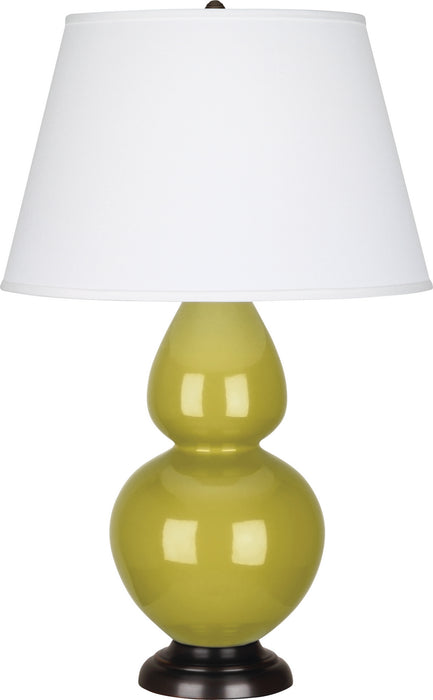 Robert Abbey CI21X One Light Table Lamp, Citron Glazed Ceramic w/Deep Patina Bronzeed
