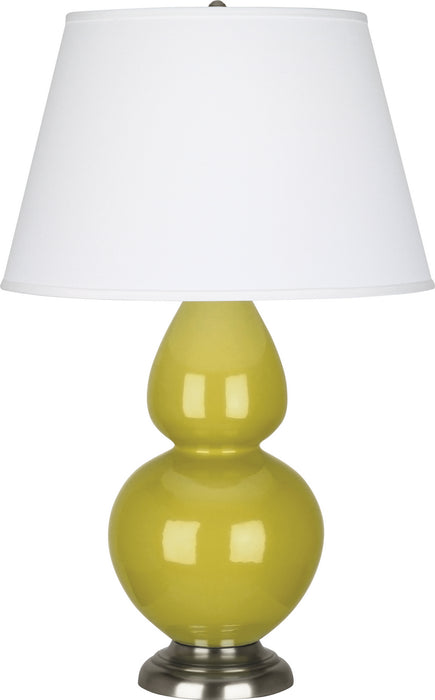 Robert Abbey CI22X One Light Table Lamp, Citron Glazed Ceramic w/Antique Silvered